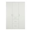 KAST MET DRAAIDEUREN LASSE 3T -EXKLUSIV- - Wit/Grijs, Konventionell, Houtcomposiet/Kunststof (135/197/55cm) - Mömax