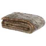 Szőrme Takaró Hermi - Bézs/Szürke, Textil (130/180cm) - Premium Living
