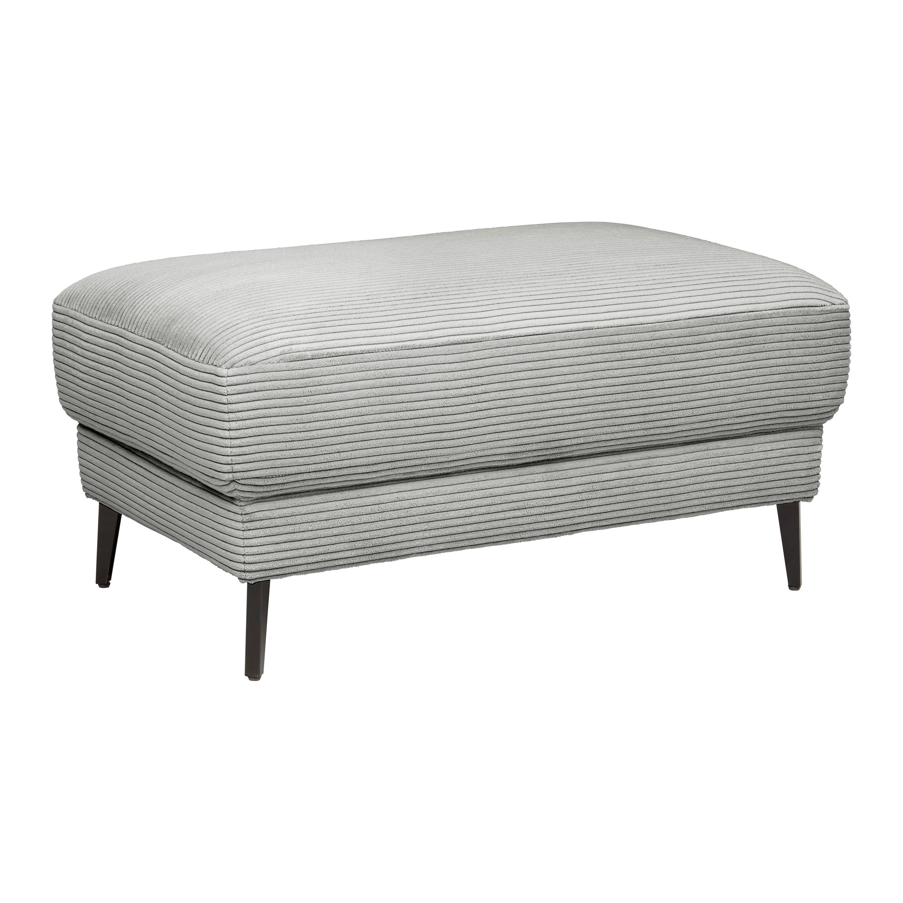 Hocker Cora in Grau - Grau, MODERN, Textil/Metall (92/46/60cm) - Mömax