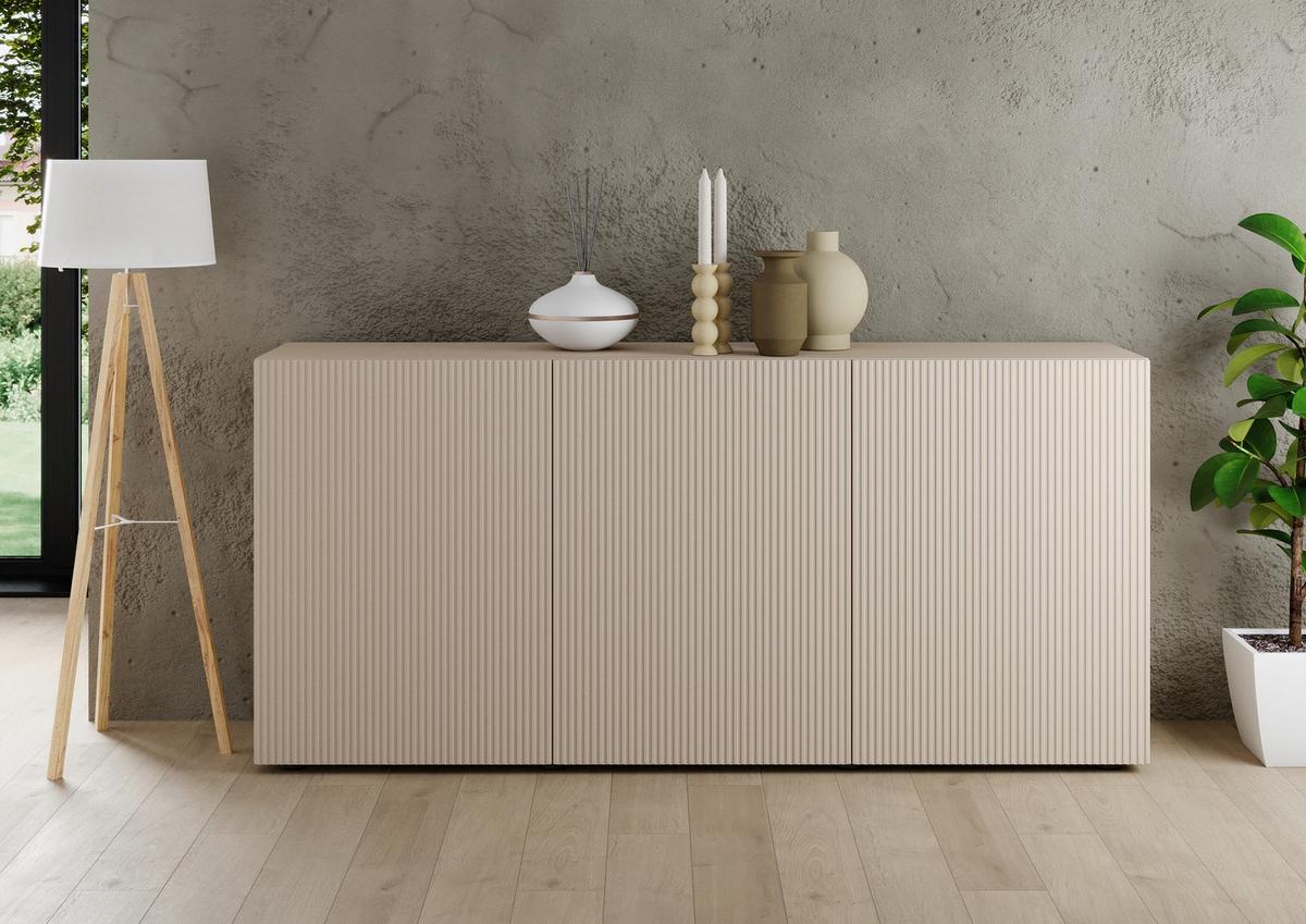 Široka Komoda Rio, Kašmir - kašmir, Design, leseni material (181/84/42cm) - MID.YOU