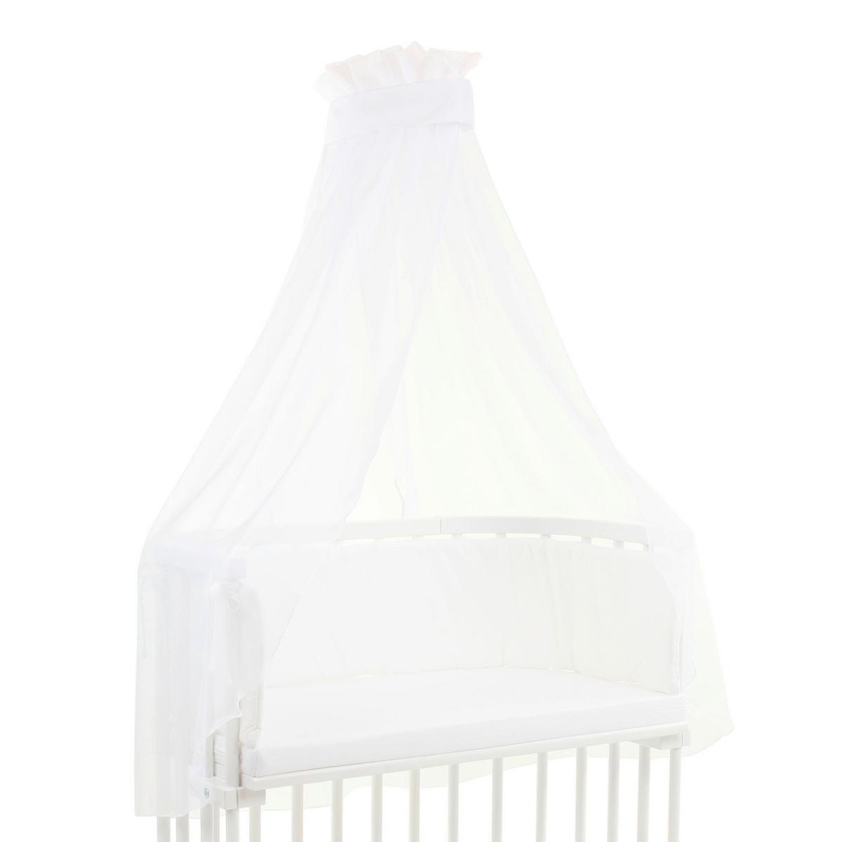 BALDACHIM 160321 - biały, Basics, tkanina (200/135/0,1cm) - Babybay