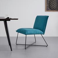 Sessel Filip Türkis Webstoff - Türkis, MODERN, Holz/Textil (63/82/69cm) - Bessagi Home