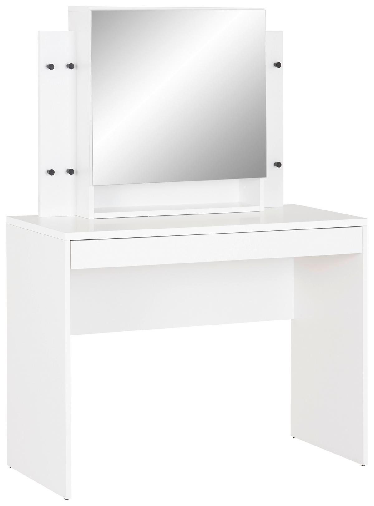 Toaletni Stol Sandy - bijela, Moderno, drvni materijal (100/76/45cm) - Modern Living