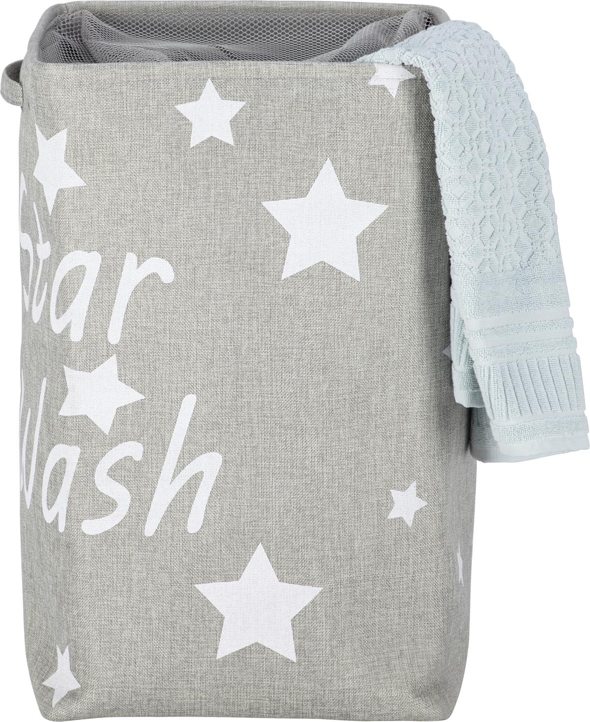 Wäschetonne Star Wash in Grau - Grau, Textil (36/56/36cm) - Mömax