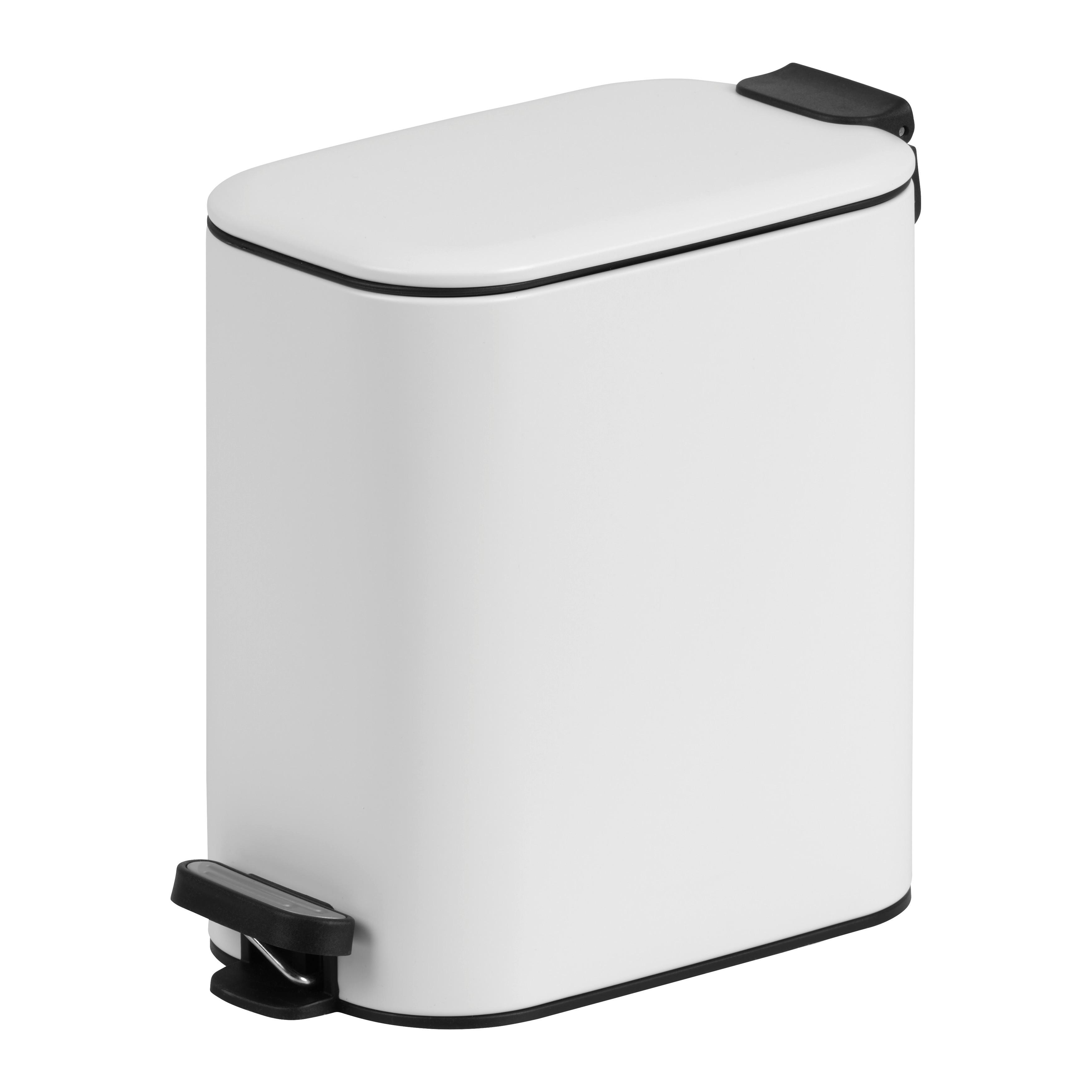 Treteimer Vario Weiß Ca. 6 L - črna/bela, Moderno, kovina/umetna masa (15/28/26,9cm) - Mömax
