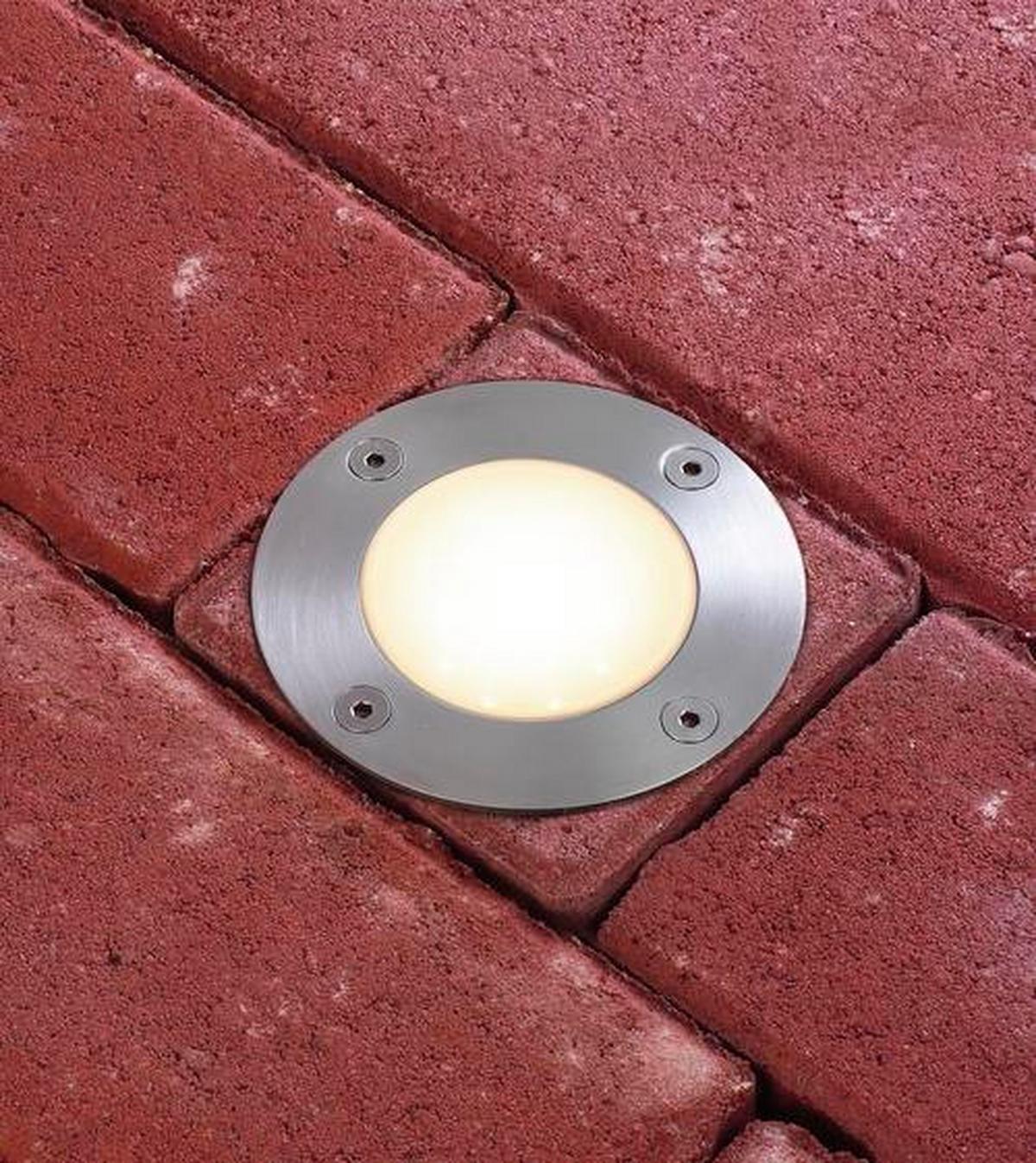 LED-Außenleuchte Floor LED in Edelstahlfarben max. 1,2 W - Edelstahlfarben, Basics, Metall (11cm) - Paulmann