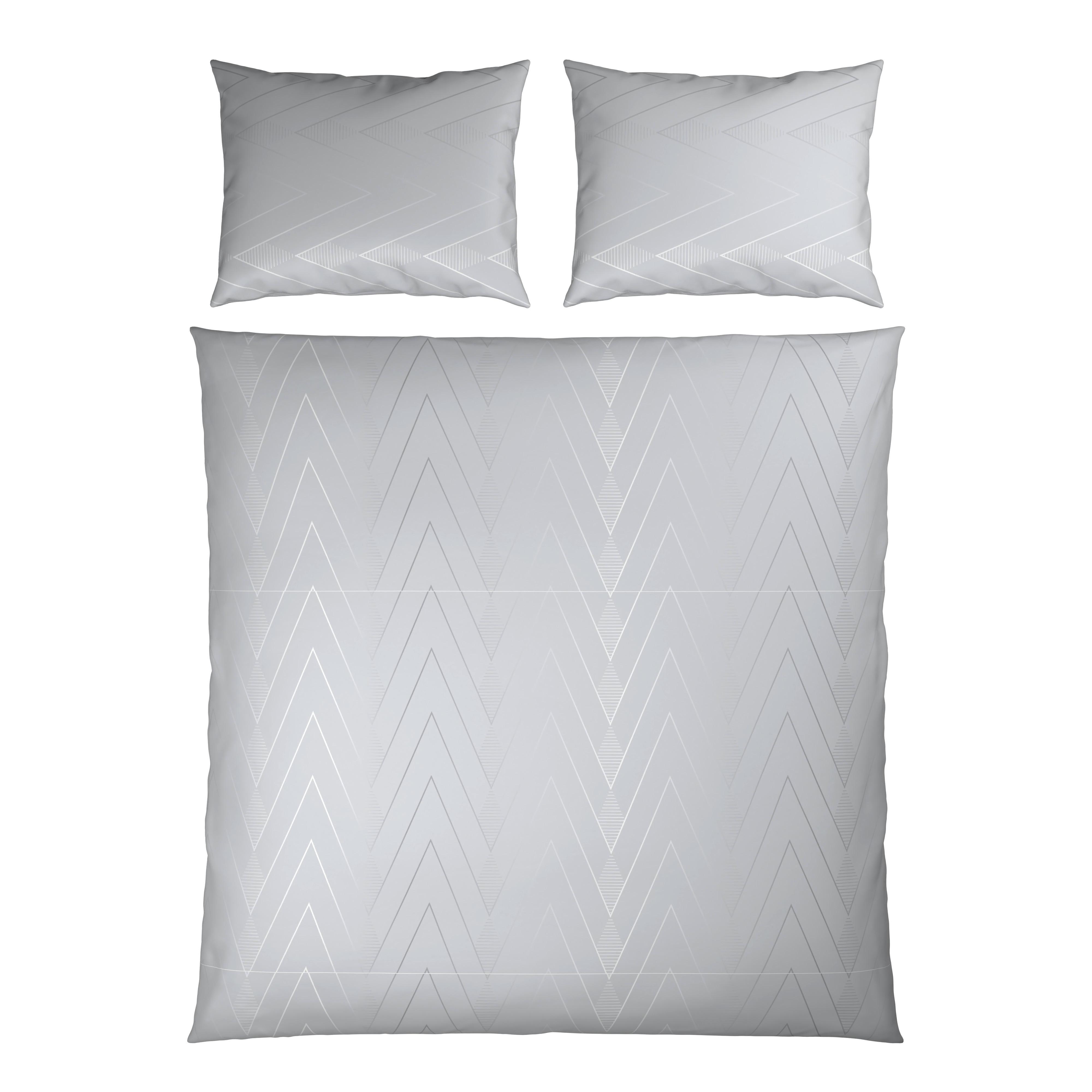 Lenjerie de pat Doha cca. 200x220/2x50x70 cm - gri deschis, textil (200/220cm) - Mömax