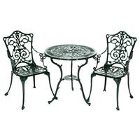 Set Za Balkon Lugano, Zelena, Aluminij, 3-Delno - zelena, Konvencionalno, kovina - Gardenson