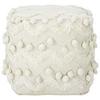 SITTPUFF POMPOM - cremefärgad, Romantik / Lanthus, textil (45/45/45cm) - Zandiara