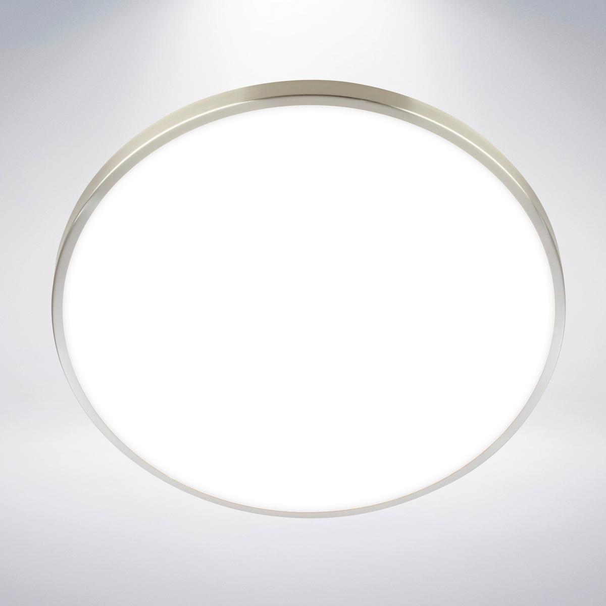 LAMPA SUFITOWA LED 3936012 KAIDA - kolor niklowy, Basics, tworzywo sztuczne/metal (38/6.5cm)