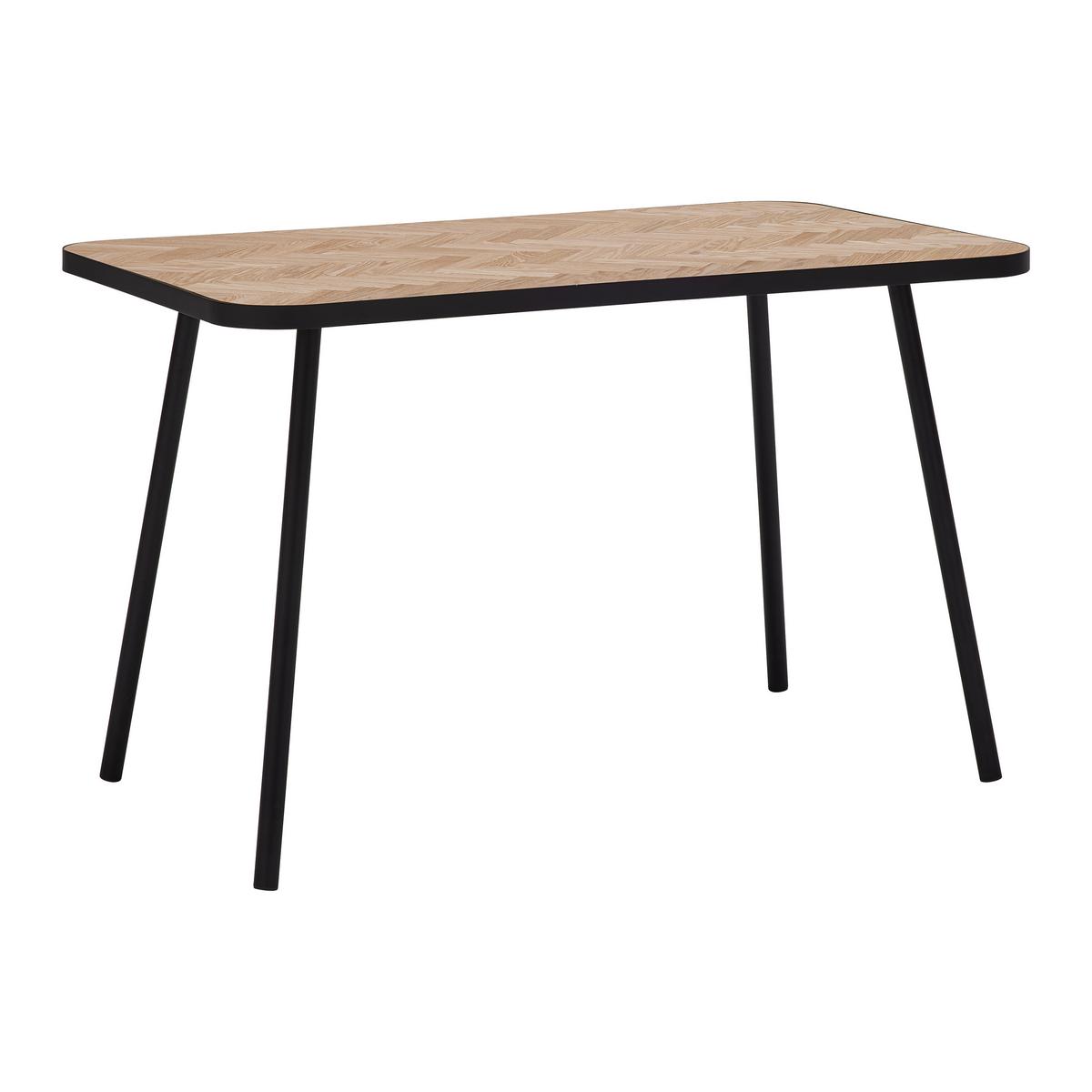 SCHREIBTISCH BRANDON -TREND- - Schwarz/Naturfarben, Modern, Holz/Holzwerkstoff (120/75/70cm) - Premium Living