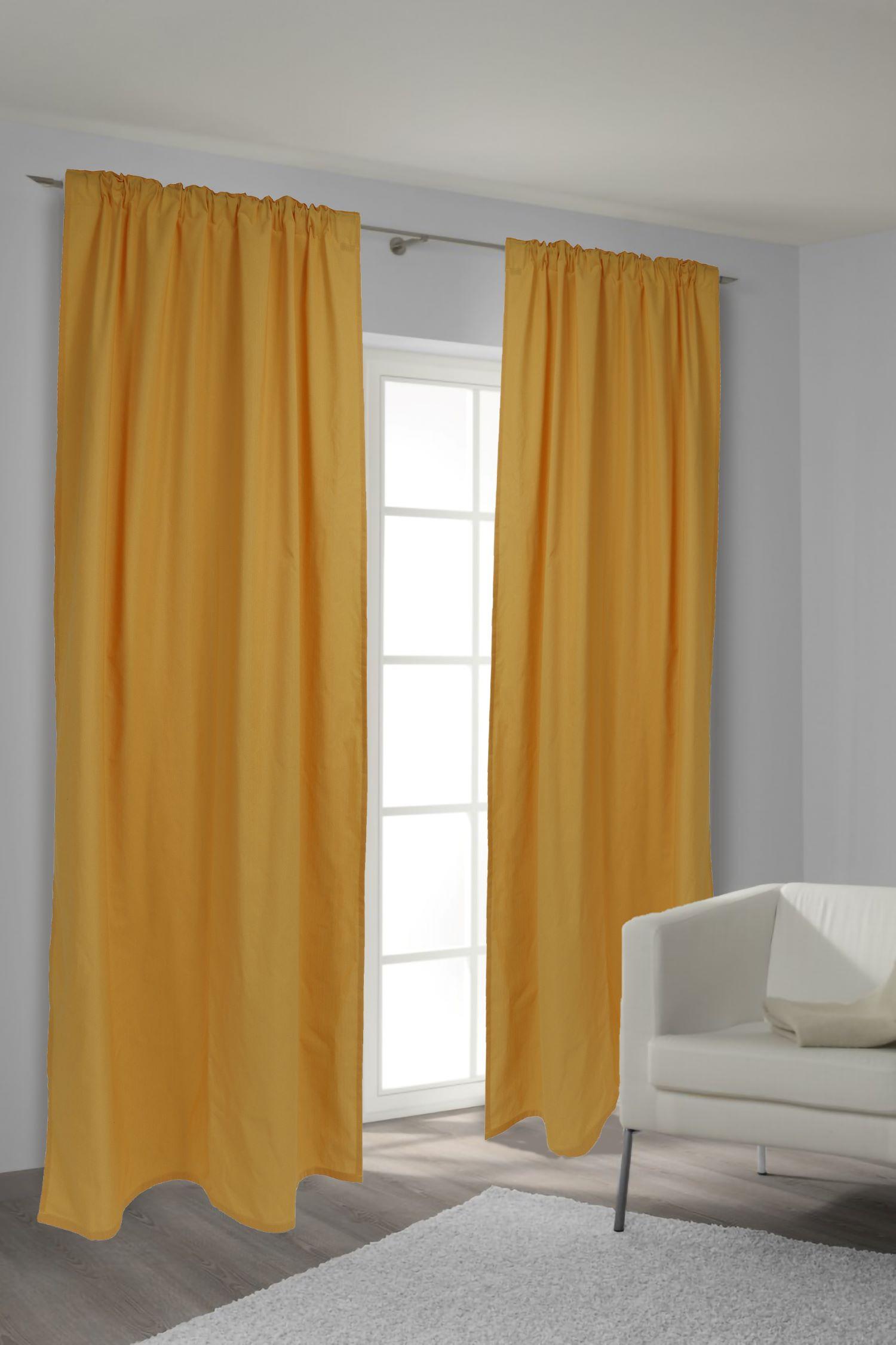 Draperie gata confecționată Emoțion - galben, textil (140/240cm)
