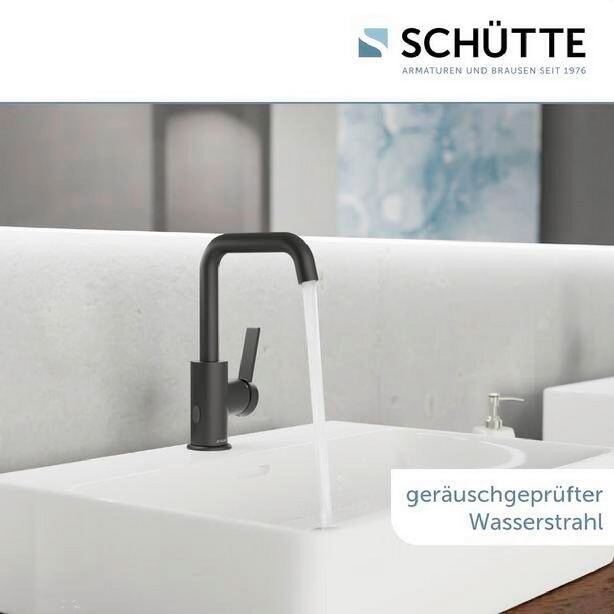 Waschtischarmatur Los Angeles Schwarz ca. 5x24,5x17,5cm - Schwarz, Basics, Metall (5/24,5/17,5cm) - Schütte