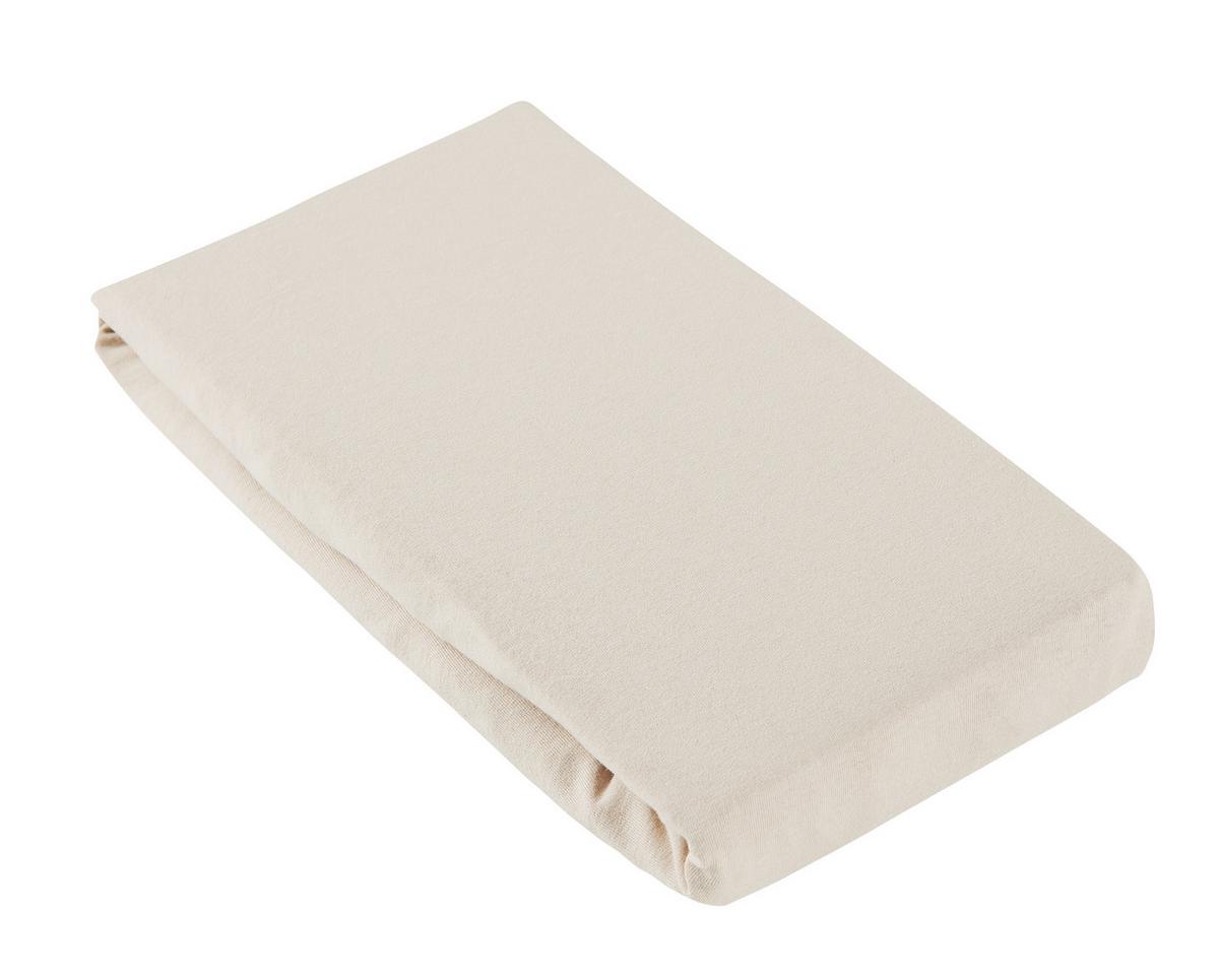 Fixleintuch Bio Greta in Beige ca. 180x200cm - Beige, Modern, Textil (200/180/35cm) - ecoTree