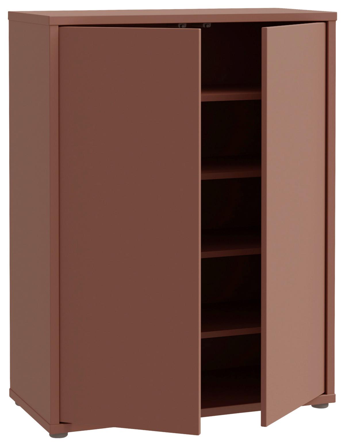 Ormarić Za Cipele Alice - siva/terakota, Moderno, drvni materijal/plastika (74,5/99,1/34,9cm) - Modern Living