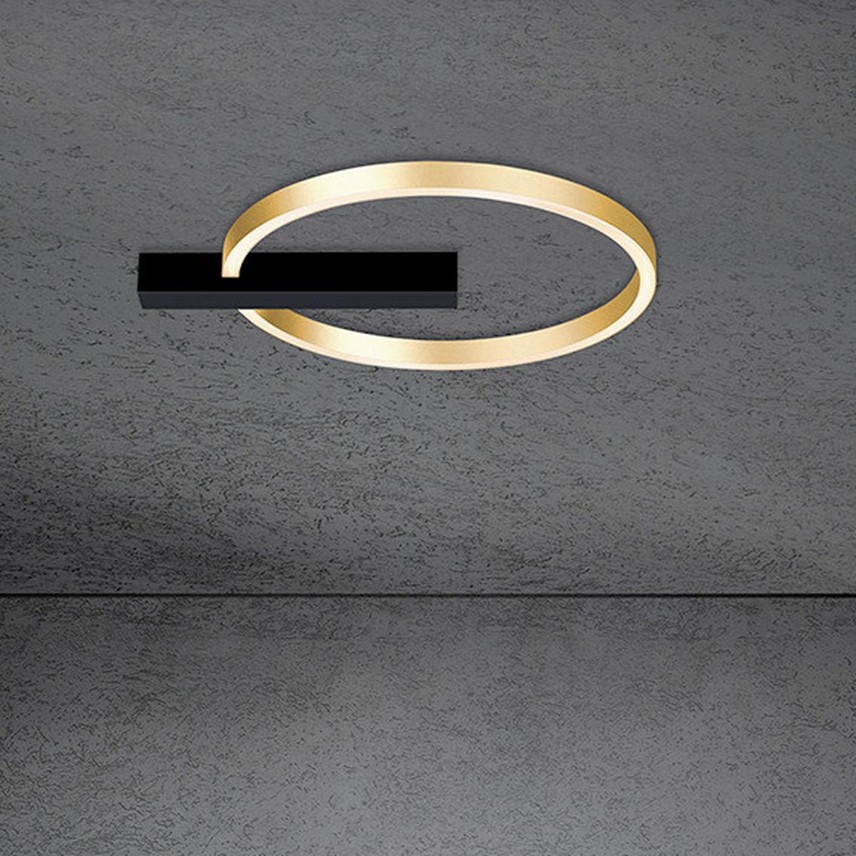 LAMPA SUFITOWA LED 90680209 MIDNIGHT - czarny/kolor złoty, Design, metal (40.0/4cm) - Escale
