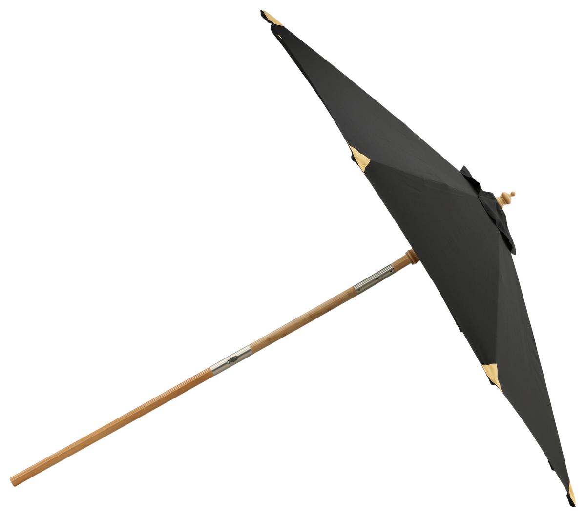 Sonnenschirm Cerox ca. 270x250 cm Schwraz - Schwarz, KONVENTIONELL (270/250cm) - Gardenson