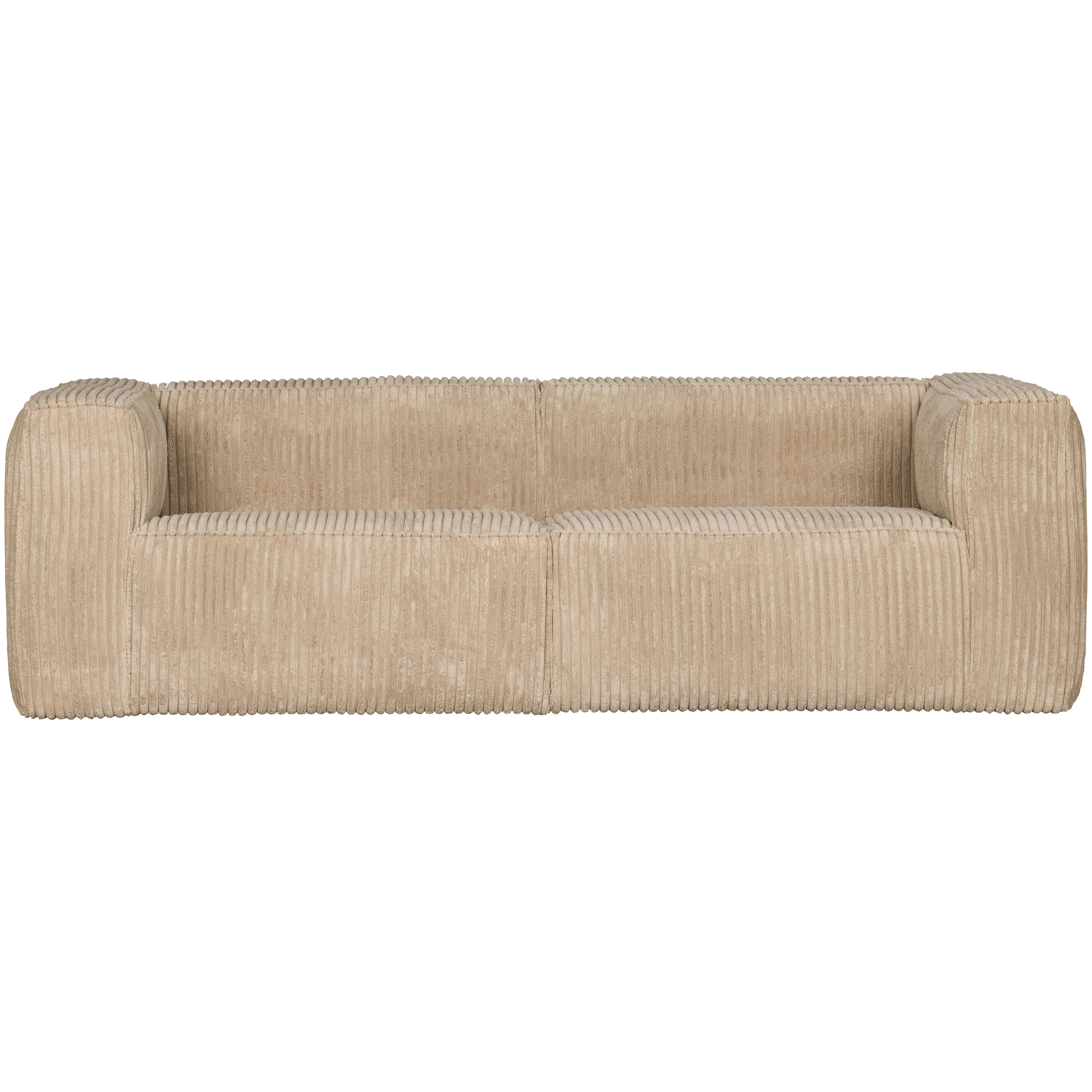3,5-Sitzer Sofa Bean Sandfarben B: 242cm - Sandfarben, Design, Kunststoff/Textil (242/73/96cm) - Livetastic