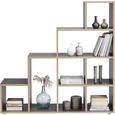 Raumteiler in Grau/Eichefarben - Eichefarben/Schwarz, Holzwerkstoff (148/148/33cm) - MÖMAX modern living