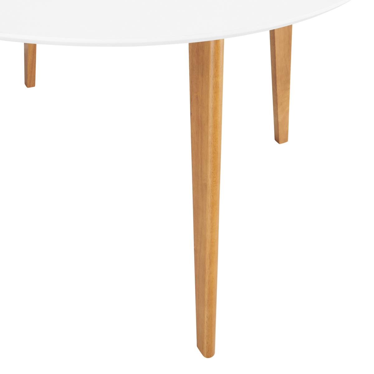 STÓŁ DO JADALNI ASTRID -PO- - biały, Design, materiał drewnopochodny/drewno (105/105/76cm) - Livetastic