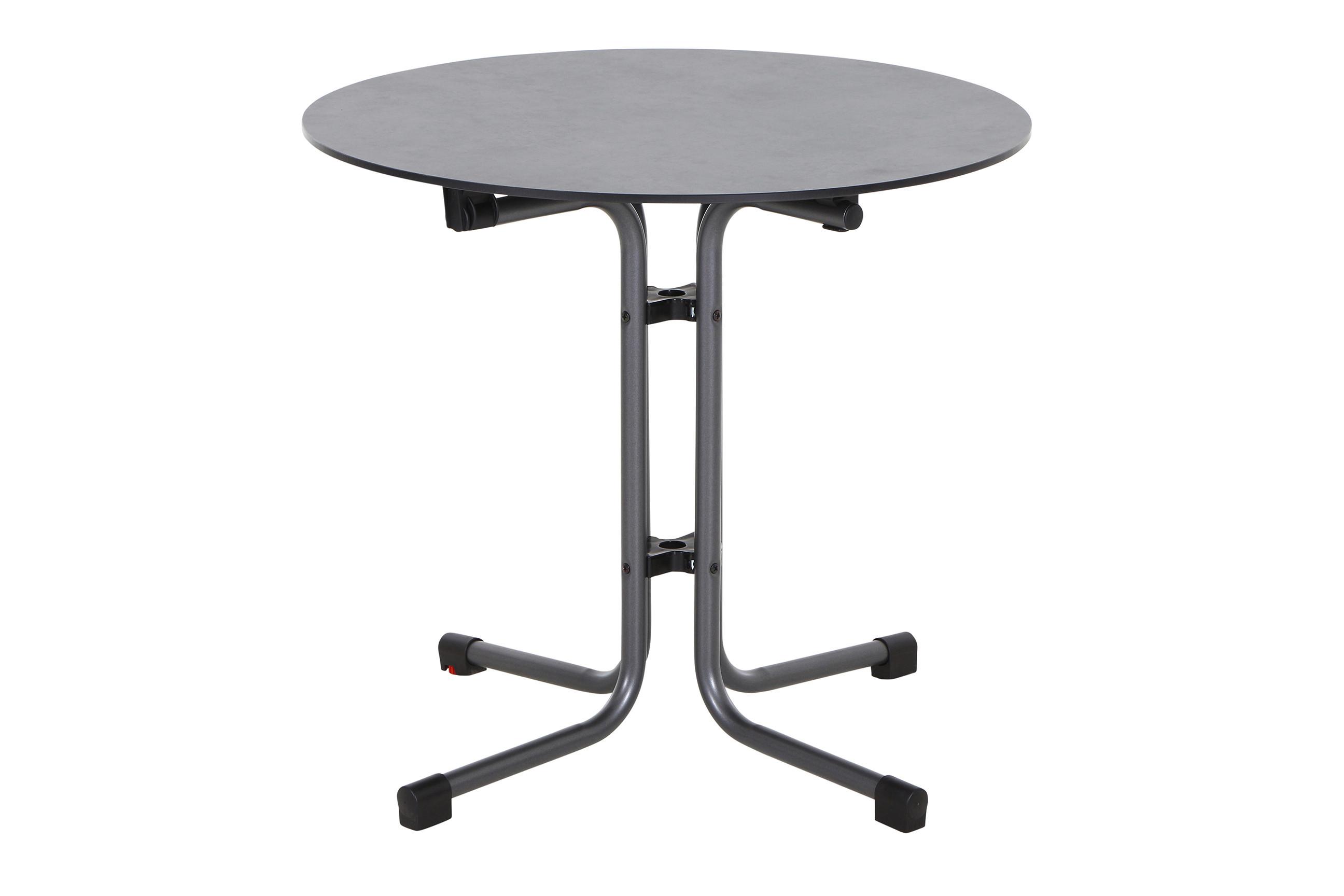 GARTENKLAPPTISCH K95700 - Anthrazit, KONVENTIONELL, Holzwerkstoff/Kunststoff (80/71cm) - Siena Garden