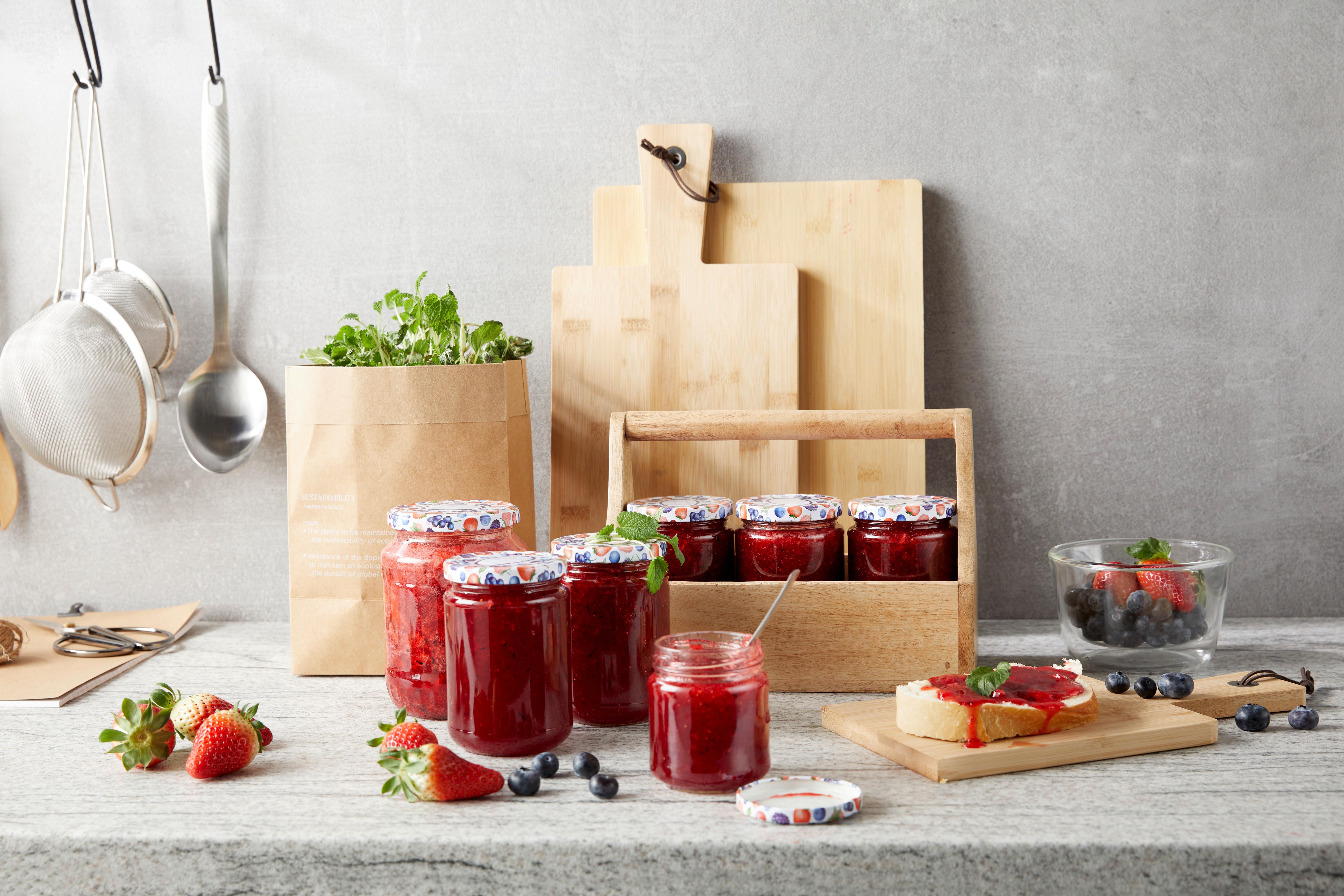 Befőttesüvegszett Basic - Konventionell, Üveg/fém (29/19/14cm)