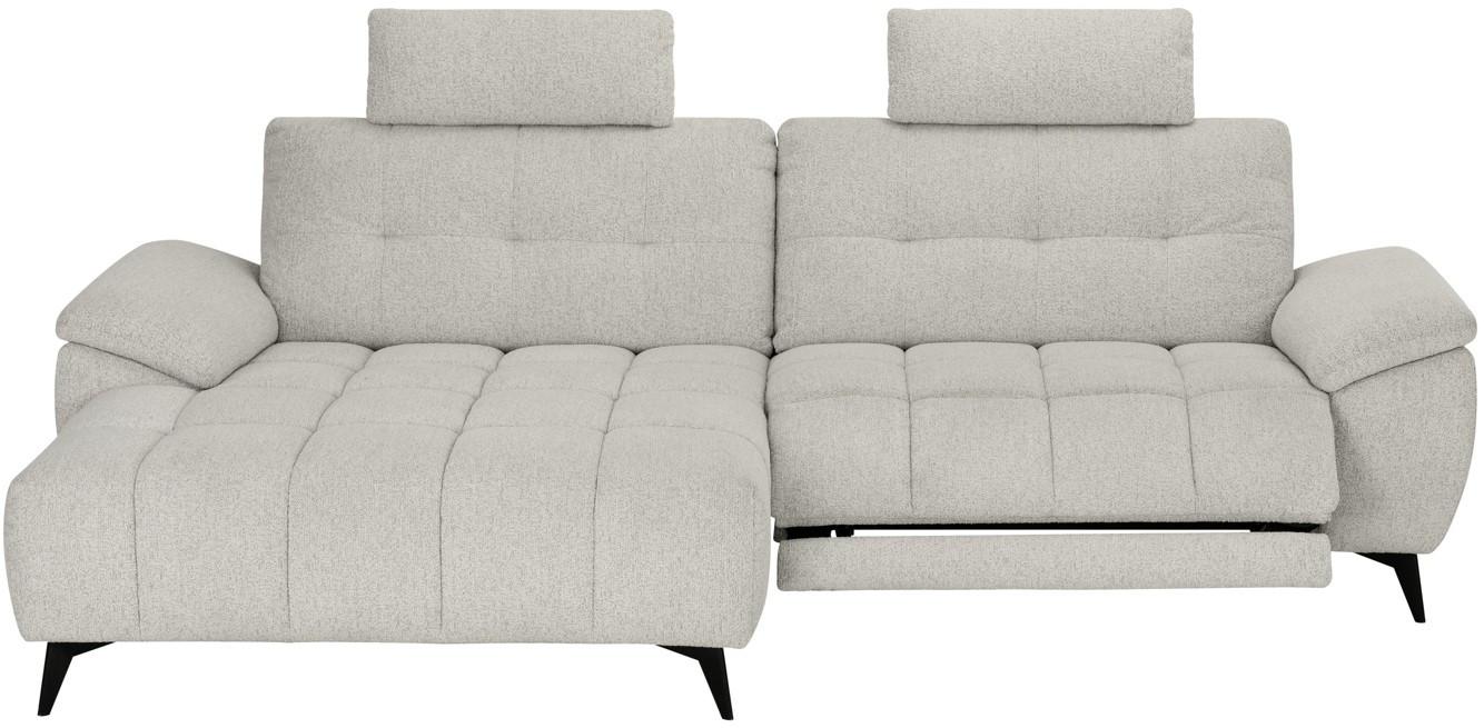 Sedežna Garnitura Venice, Leva - črna/bela, Moderno, kovina/tekstil (156/268cm) - Premium Living