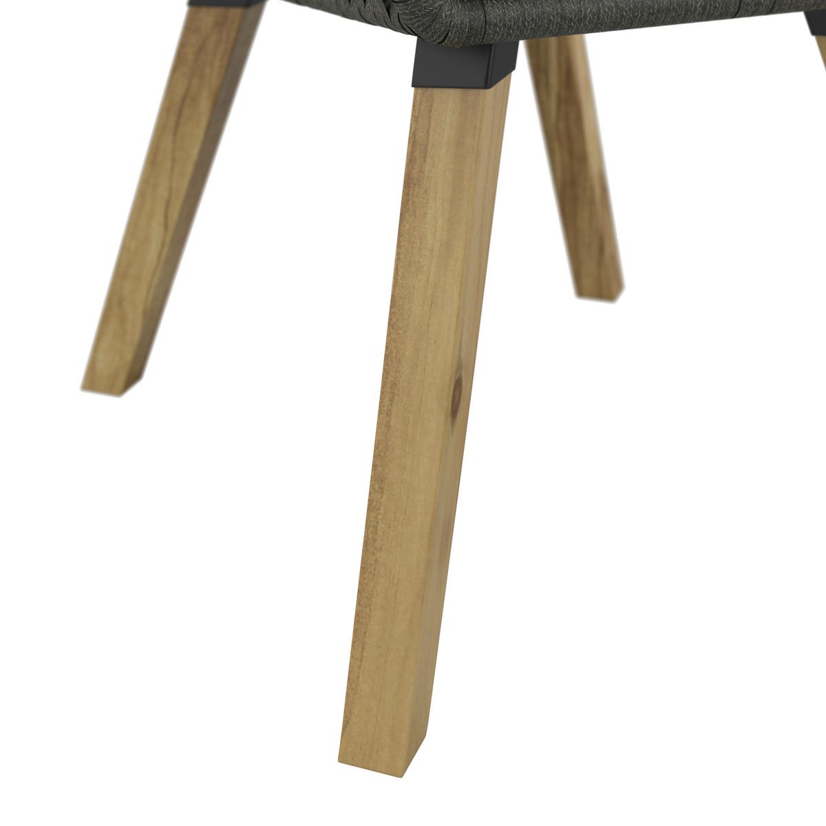 Set grădină Viola - gri deschis, Modern, plastic/lemn (160/76/90cm) - Bessagi Garden