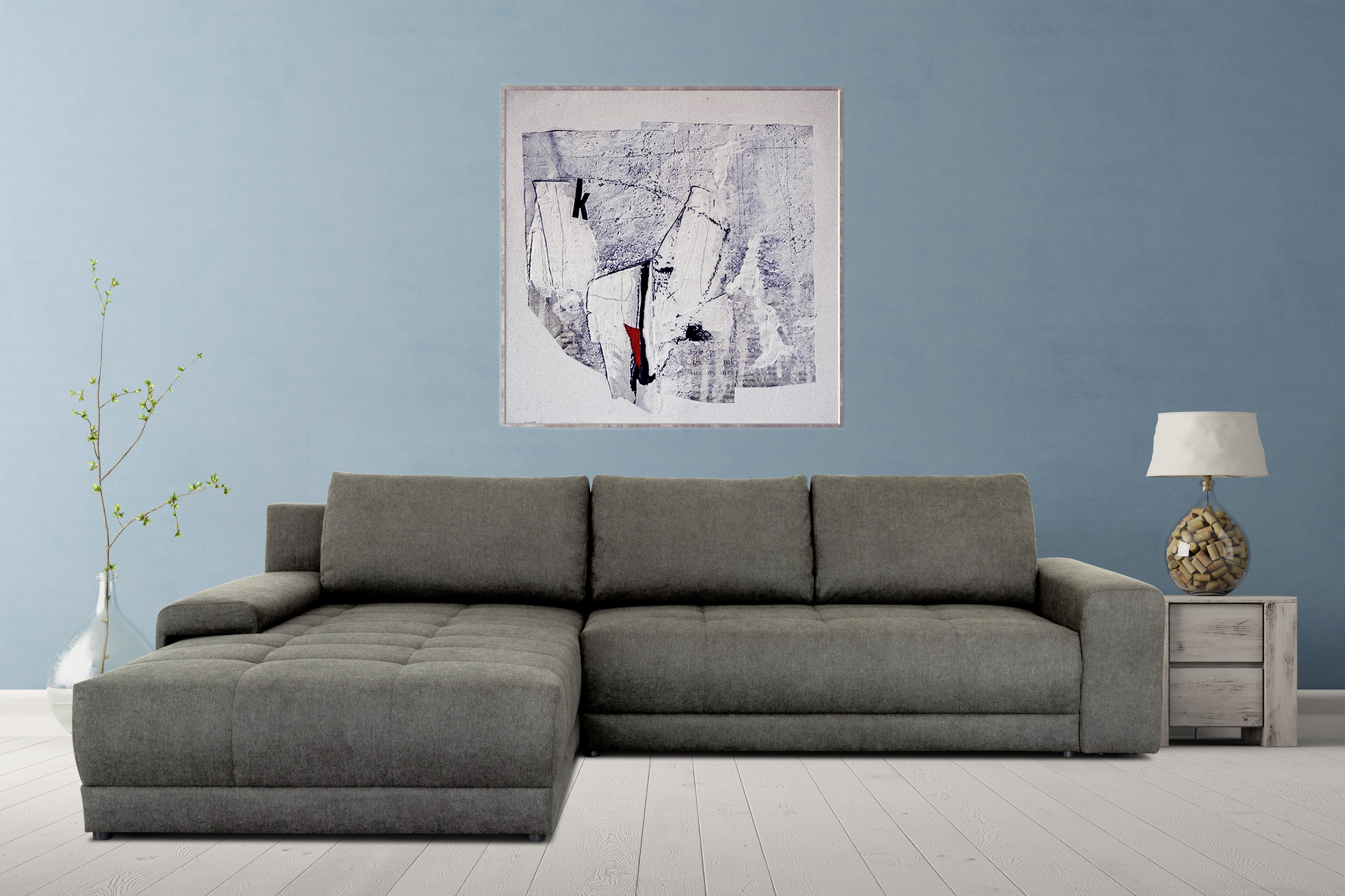 Sedežna Garnitura Adria Neu, Z Ležiščem - siva, Moderno, tekstil (213/308cm) - Modern Living