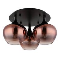 Plafonieră Maxy - arămiu/străveziu, Basics, sticlă/metal (45/25,5cm) - Globo