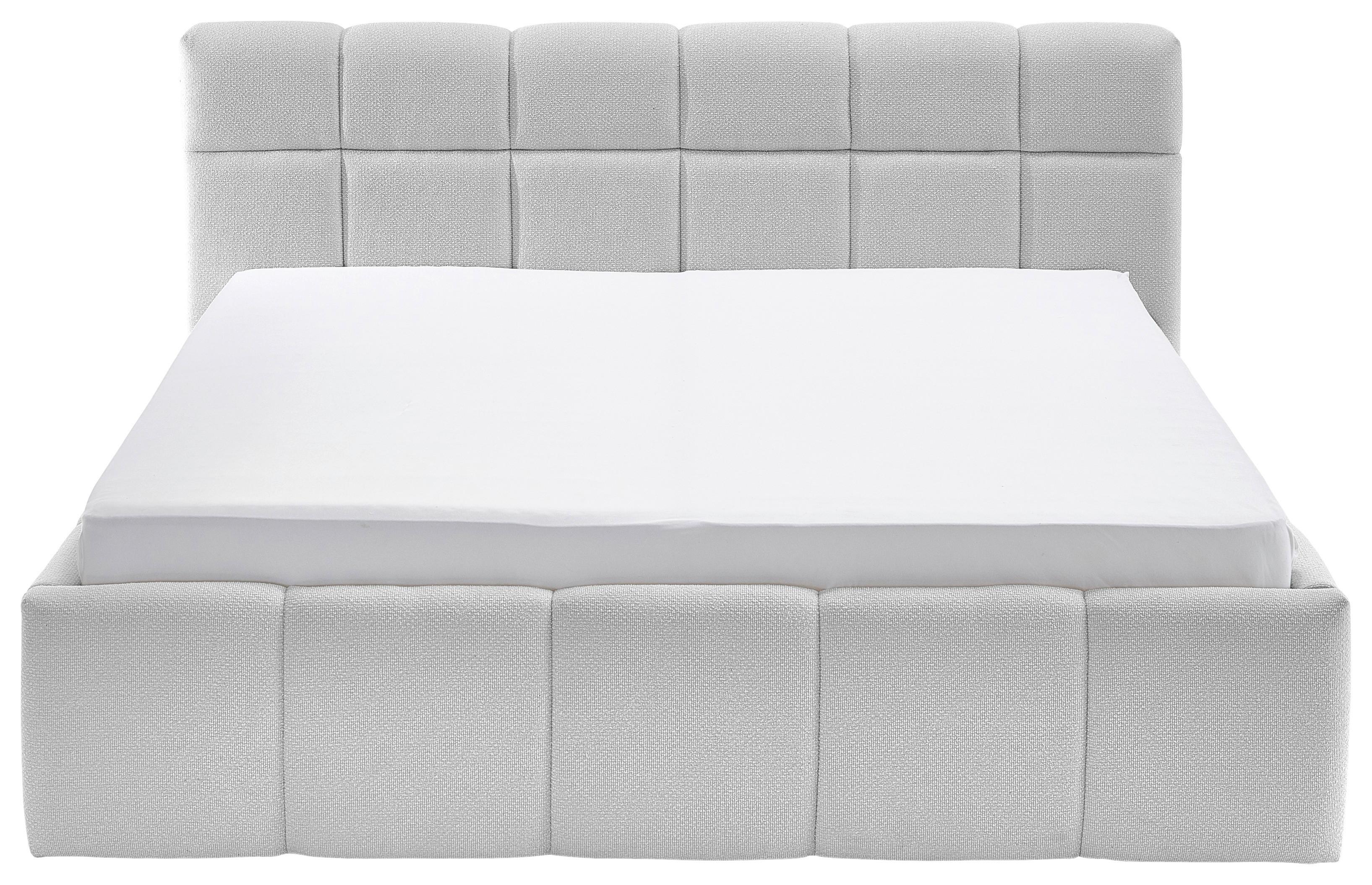 STOPPAD SÄNG ASCONA -EXKLUSIV- -BASED- - ljusgrå/svart, Klassisk, textil/plast (120/200cm) - Based