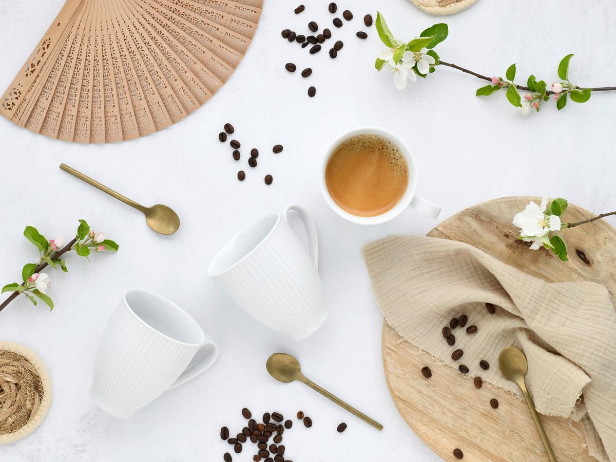 Set Skodelic Valencia, 6-Delni - bela, Design, keramika - Creatable