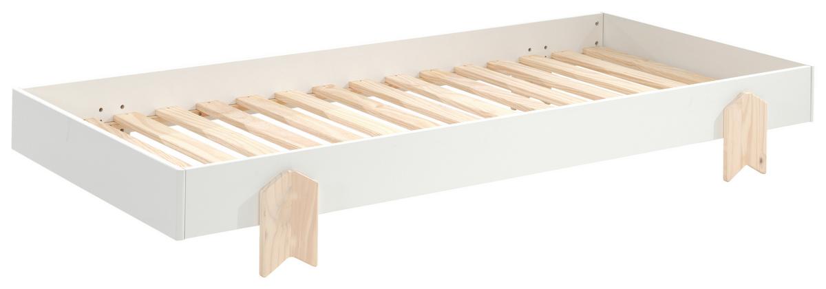 Kinder-/Juniorbett Modulo ca. 90x200 cm Weiß - Weiß, MODERN, Holz/Holzwerkstoff (90/200cm) - MID.YOU