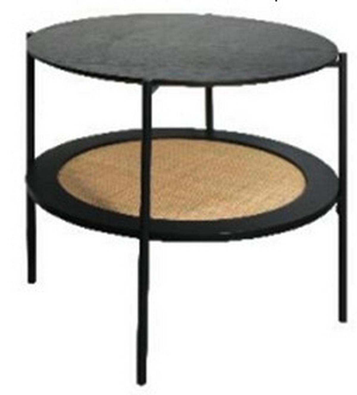 Măsuță de cafea JOLIE - culoare natur/negru, Modern, metal/material pe bază de lemn (63/45/63cm) - Modern Living