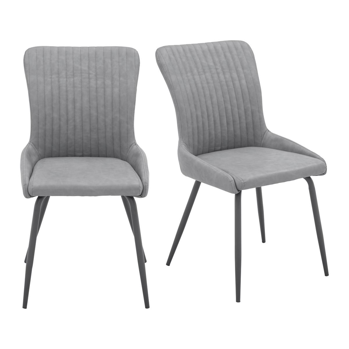 KRZESŁO PIPPO - czarny/szary, Modern, metal/tkanina (60/86/45cm) - Bessagi Home