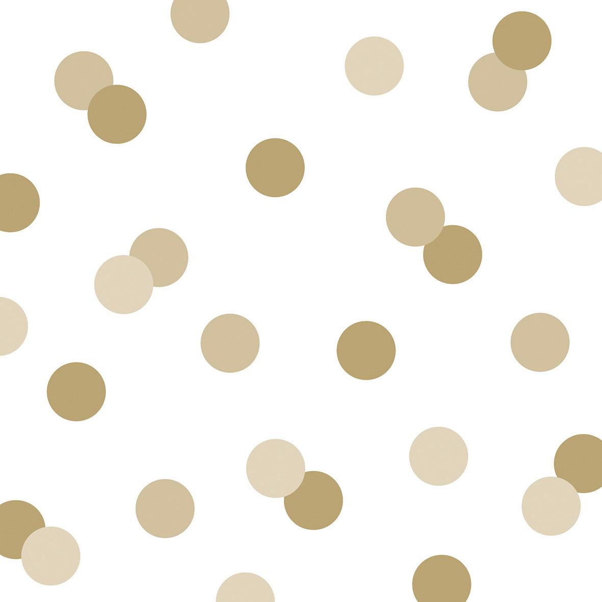Serviette Kai in Weiss/Gold - Goldfarben/Weiß, Papier (33cm)