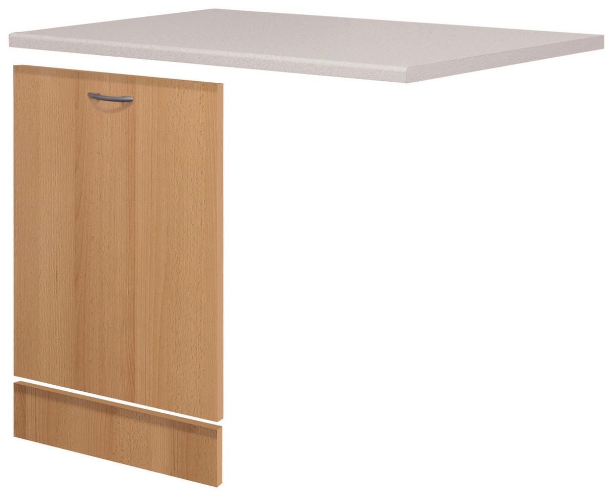 Geschirrspülerblende in Buchefarbe ´Nano´ - Beige/Buchefarben, Holzwerkstoff (110/85/60cm) - FlexWell