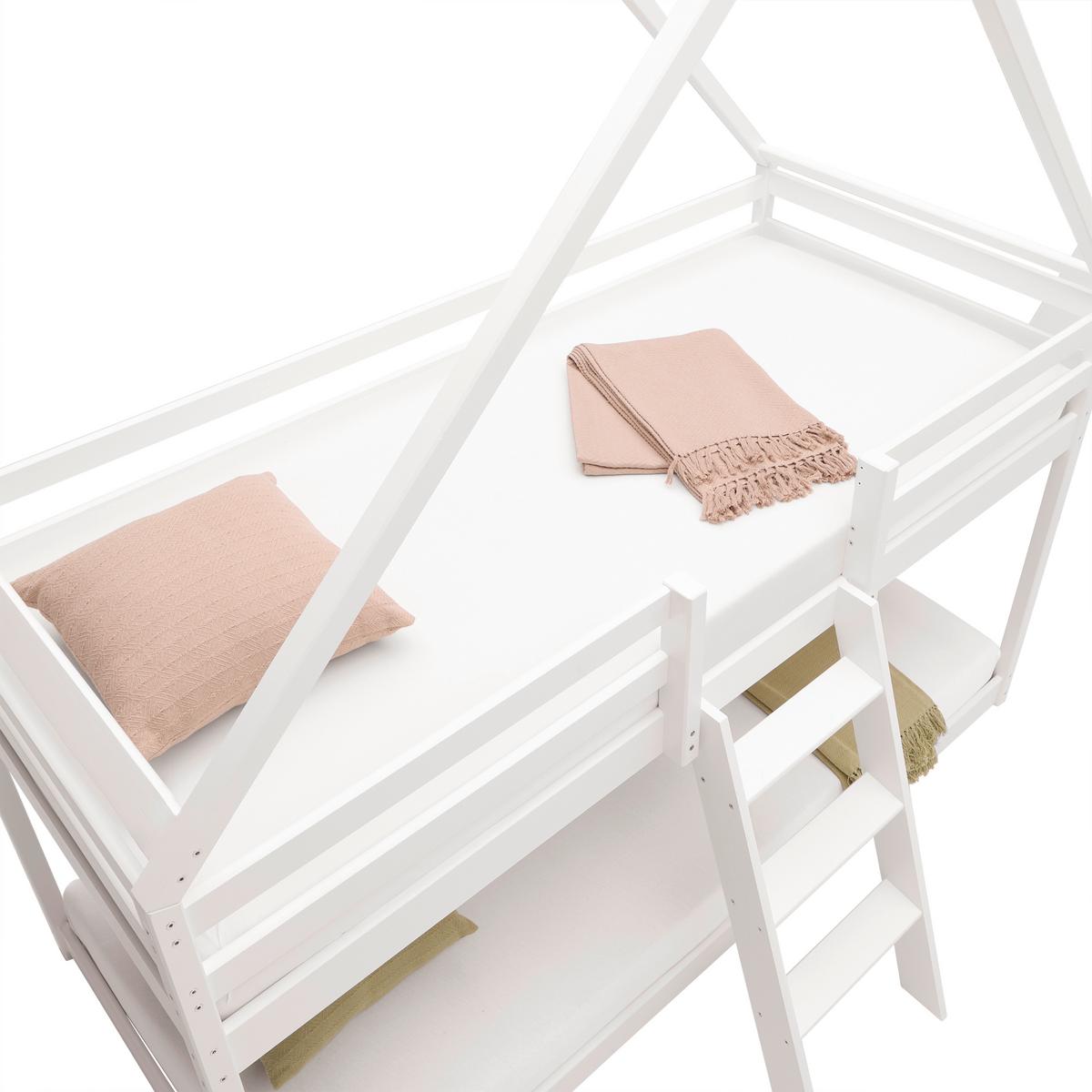 Etagenbett Sweet Weiß ca. 90x200cm - Birkefarben/Weiß, LIFESTYLE, Holz (97/224/208cm) - Mömax