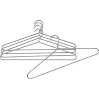 Kleiderbügelset In Chromfarben 5er Set - Chromfarben, Metall (42/18cm) - Carryhome