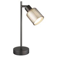 Stolna Svjetiljka Villegas - bijela/crni krom, Design, staklo/metal (21/11/35cm) - Globo