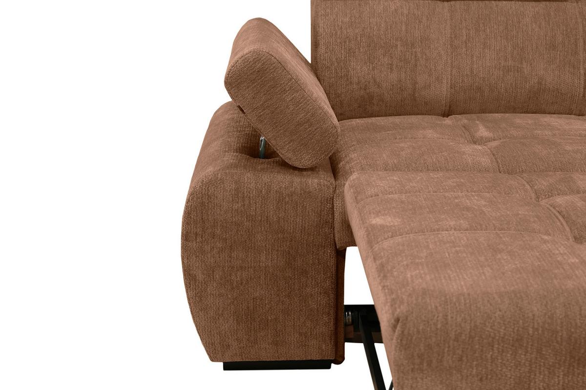Kutna Garnitura Vegas - crna/terakota, Design, drvo/tekstil (294/173cm) - Modern Living