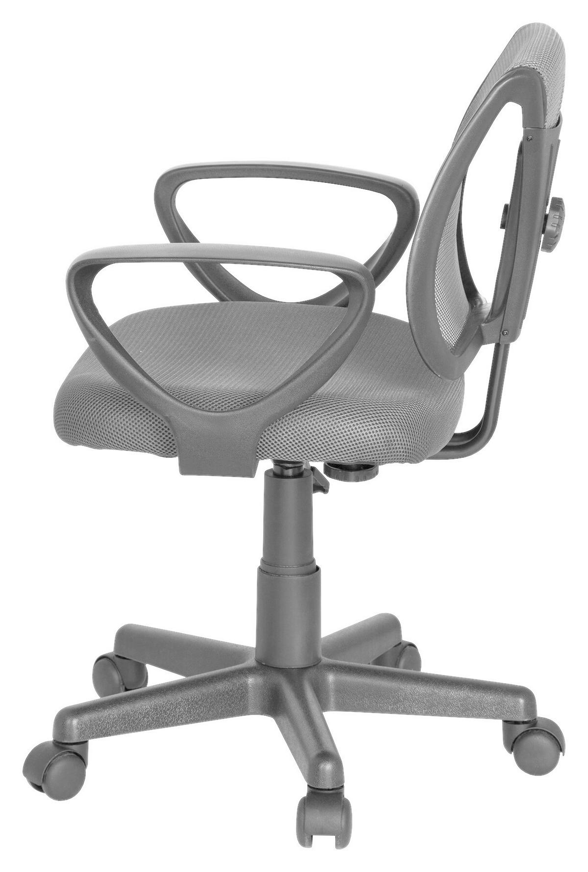 Jugenddrehstuhl Kiddy CD ca. 58x75-92x45 cm Grau - Grau, Basics, Kunststoff (58/75-92/45cm) - MID.YOU