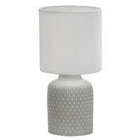 Svjetiljka Stolna 41-79886 - bijela/siva, Basics, tekstil/keramika (15/15/32cm)
