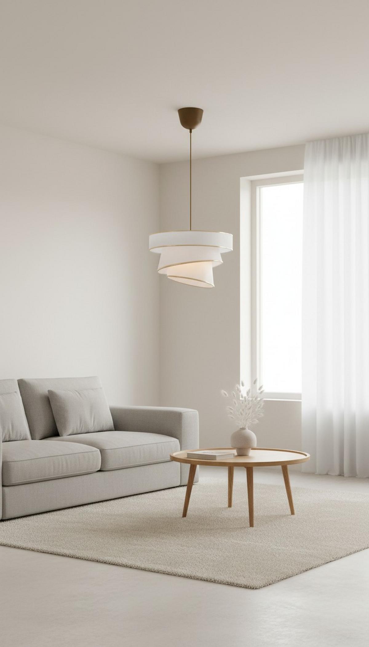 LAMPA WISZĄCA PEGGY - biały, Trend, tworzywo sztuczne/metal (40/125cm) - Novel