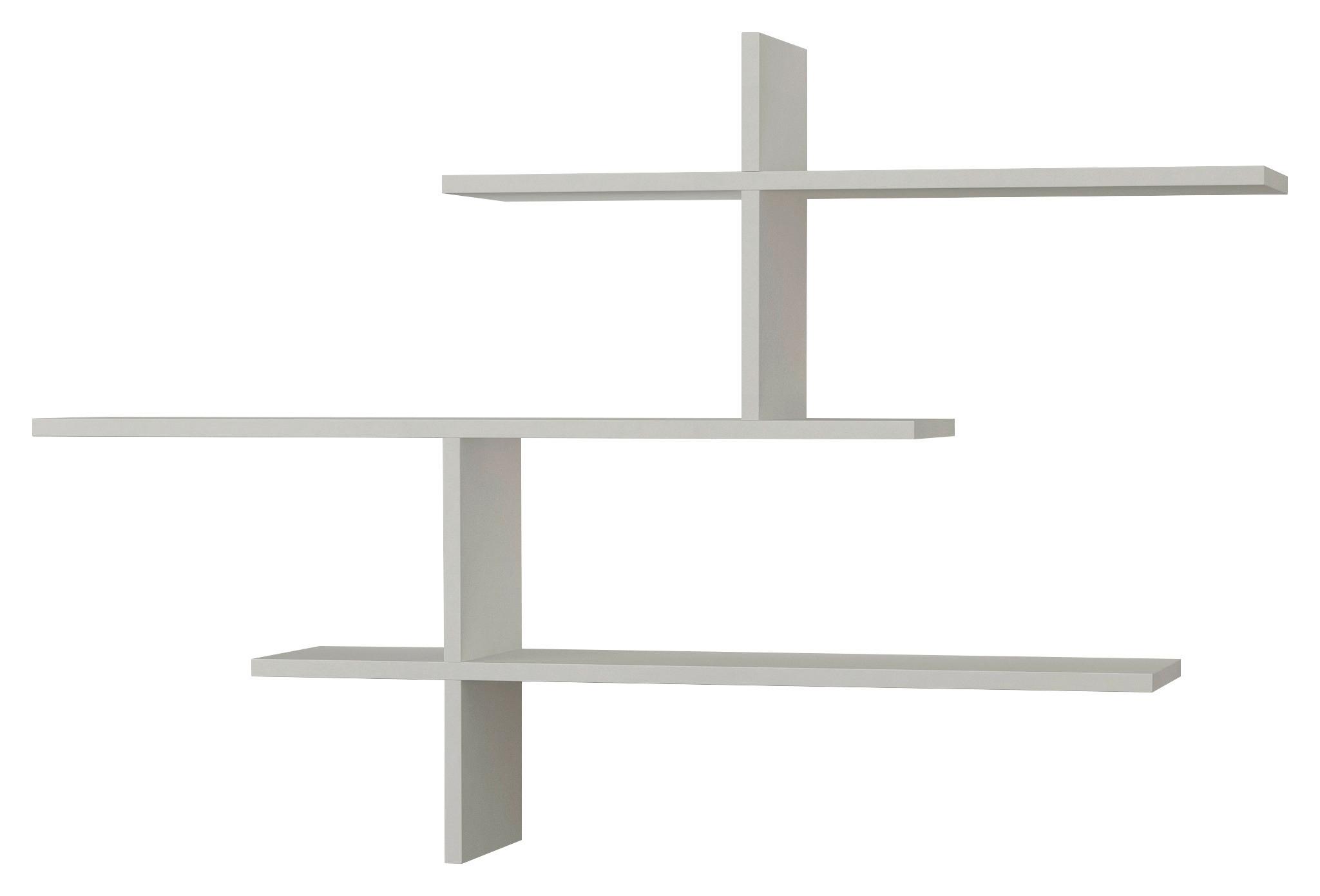 Stenski Regal Leo - bela, Design, leseni material (123/81/22cm) - Livetastic