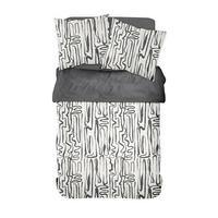 Ágyneműhuzat-garnitúra 3 Részes Black & White - fekete/fehér, Modern, textil (140/200cm)