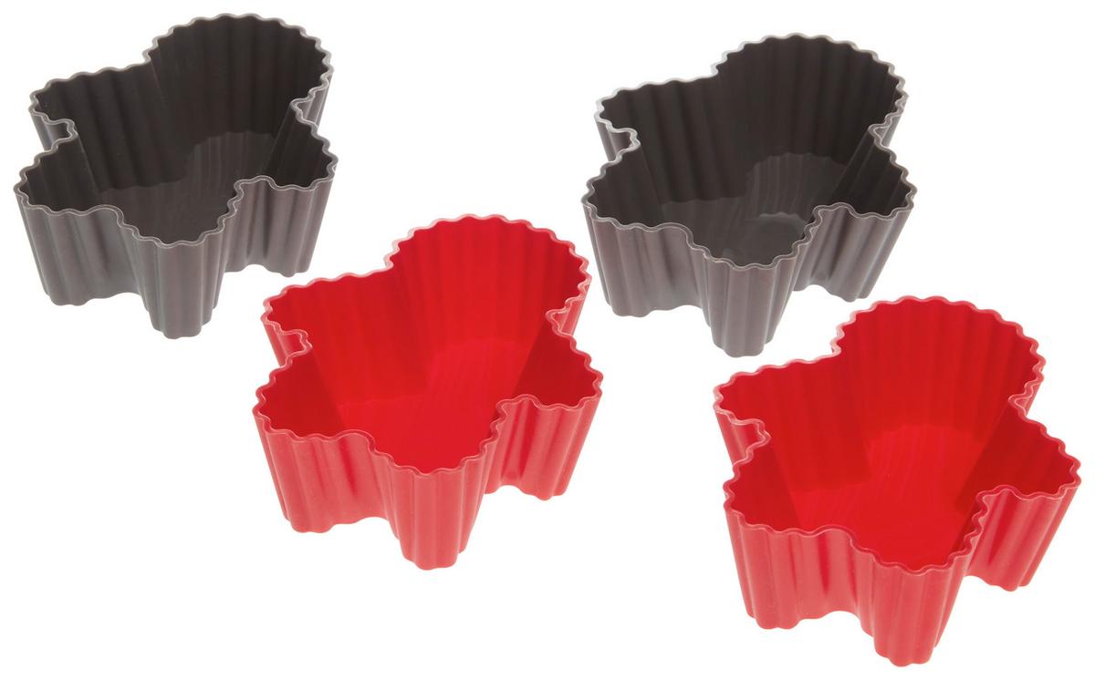 Set pentru brioșe Pure Christmas - roșu/gri, Konventionell, plastic - Modern Living