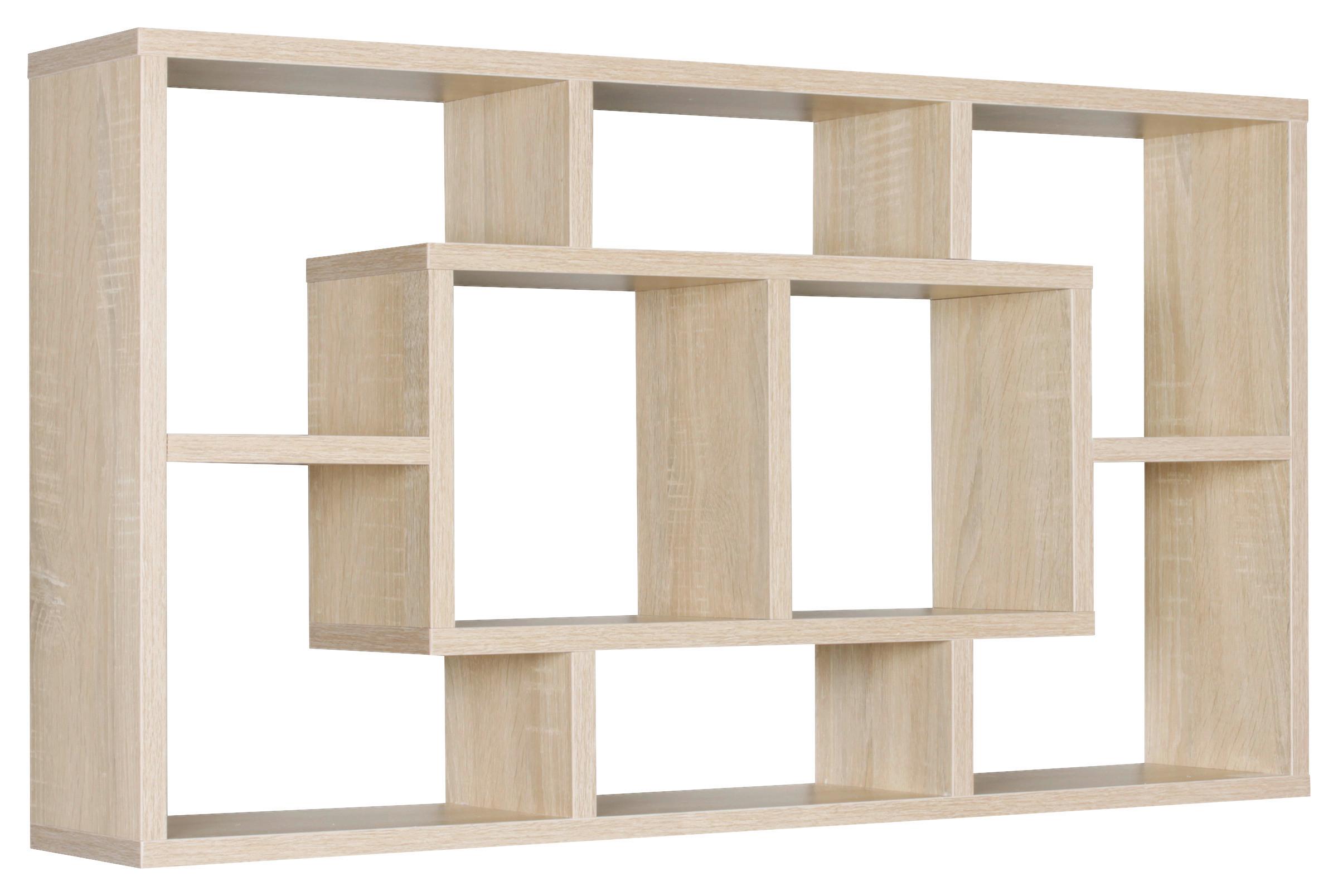 Wandregal Alex ca. 85x48x16 cm Eichefarben - Eichefarben, KONVENTIONELL, Holzwerkstoff (85/47,5/16cm) - MID.YOU