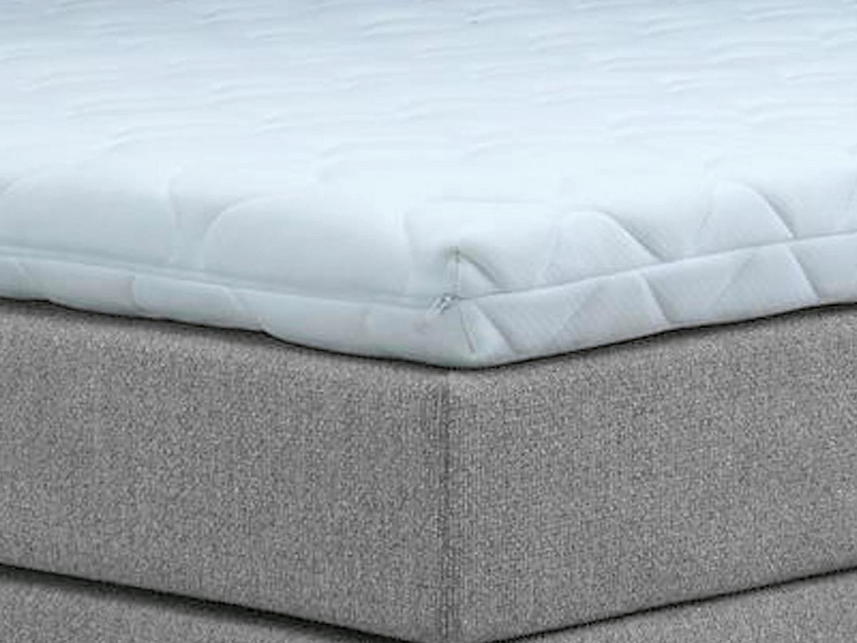 Boxspringbett Cloud Grau ca. 160x200cm - Eichefarben/Grau, KONVENTIONELL, Holz/Holzwerkstoff (160/200cm) - Premium Living