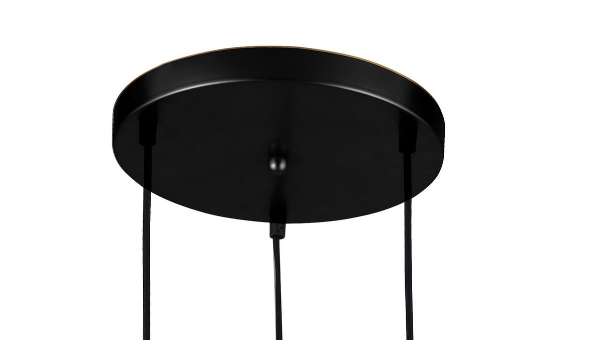 Hängeleuchte Lp-004/3pbk_puerto 3 - Schwarz, Konventionell, Glas (30/144cm)